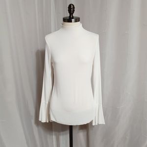 T.D.C - Soft Lightweight Mock Neck Long Sleeve With Bell/Handkerchief Cuffs